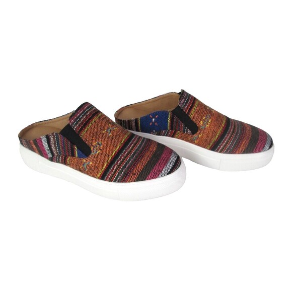 Volatile Morena Platform Sneakers 7 Orange Multi Slip On  609 - Picture 1 of 8